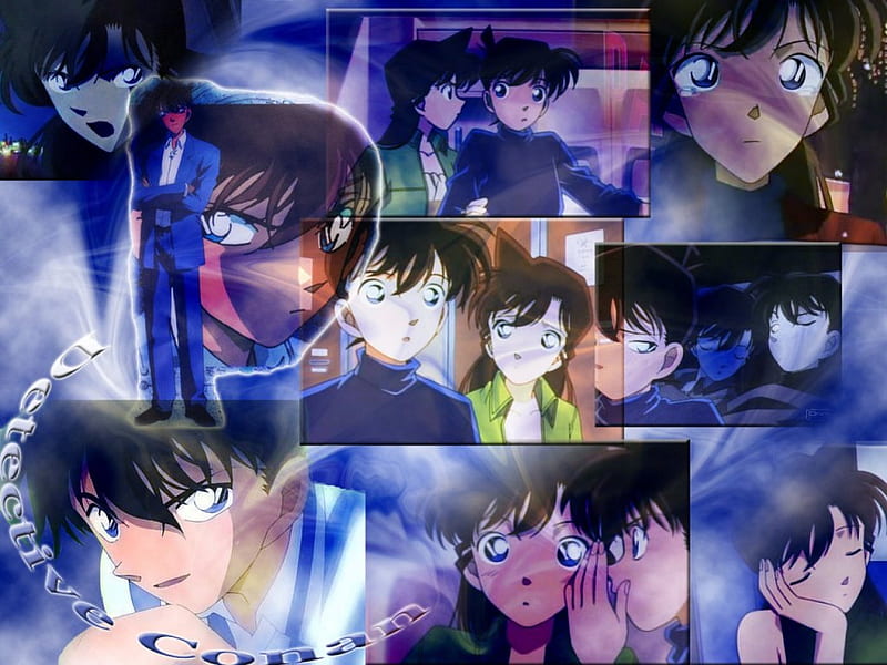 Shinichi and Ran, Shinichi Kudo, Ran Mouri, Detective Conan, Female, Male, HD wallpaper