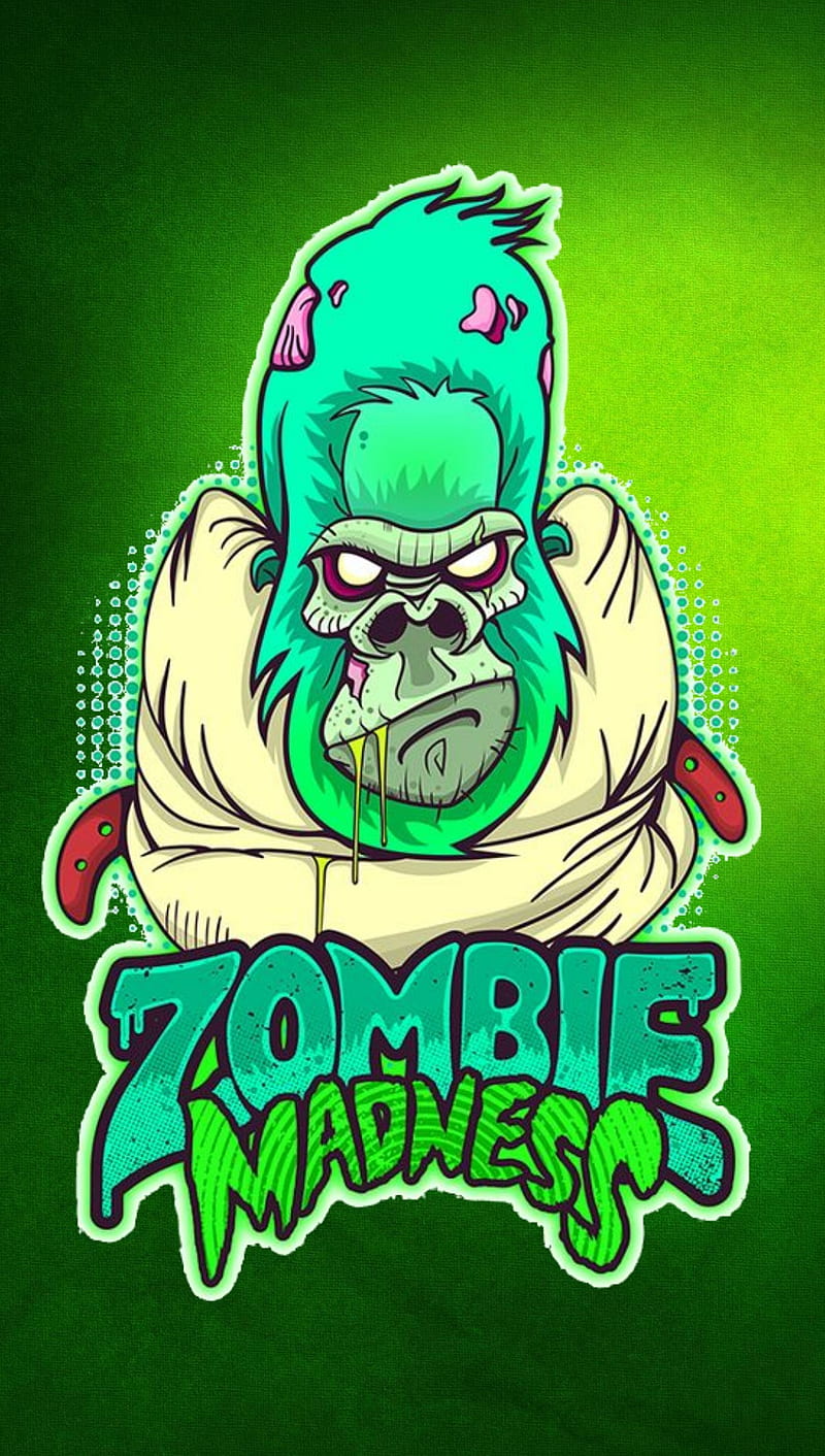 zombie gorilla, madness, HD phone wallpaper