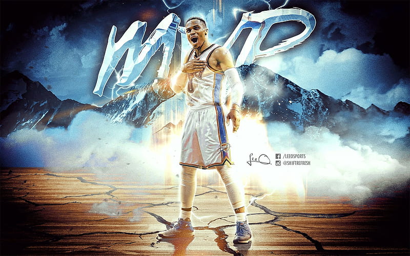 Russell Westbrook, NBA, basketball players, Oklahoma City Thunder, HD wallpaper