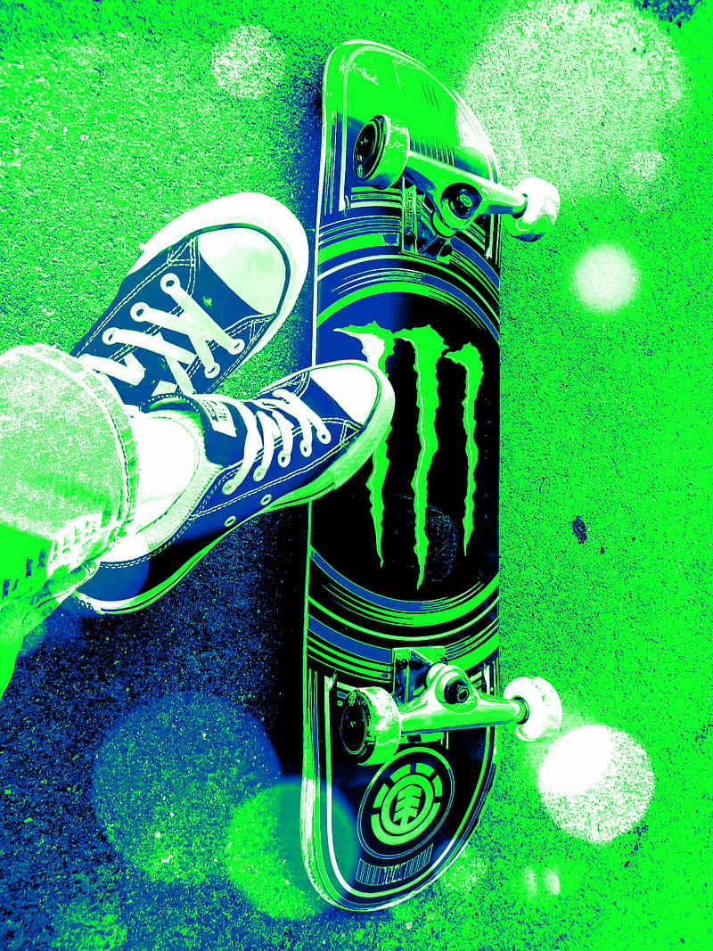 Skaters, allstar, converse, element, energy, green, monster, monsterdrink, skateboard, skateboarding, skater, HD phone wallpaper