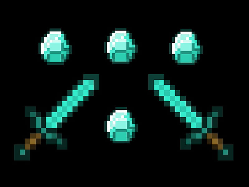Minecraft 1, diamond sword, minecraft, sword, diamond, HD wallpaper | Peakpx