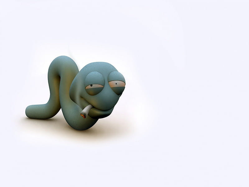 3D worm, 3d, cgi, insect, funny, white, HD wallpaper | Peakpx