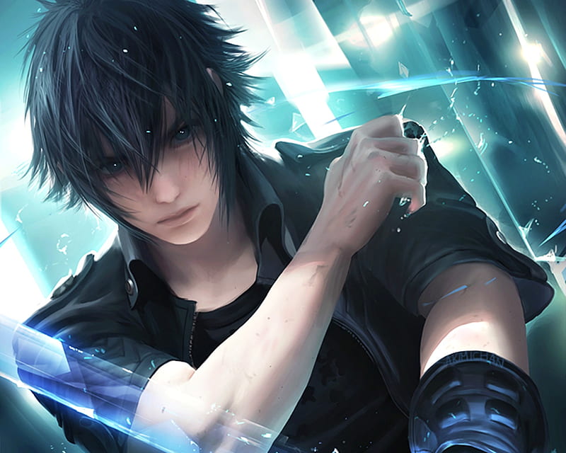 Black-haired male anime character holding sword wallpaper, Final Fantasy,  Noctis, video games, black hair HD wallpaper | Wallpaper Flare