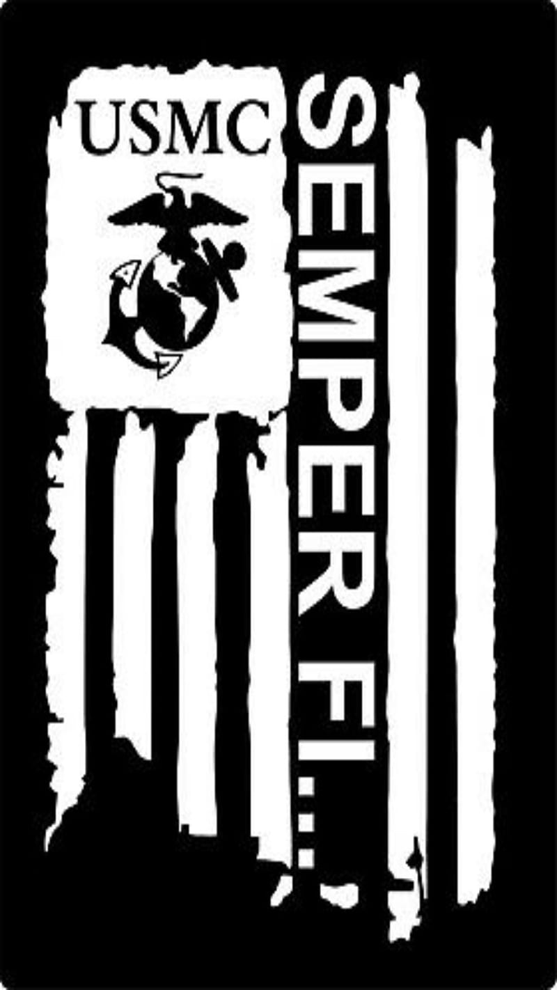 Marine Semper Fi, corps, flag, marines, military, semper fi, usmc, HD phone wallpaper