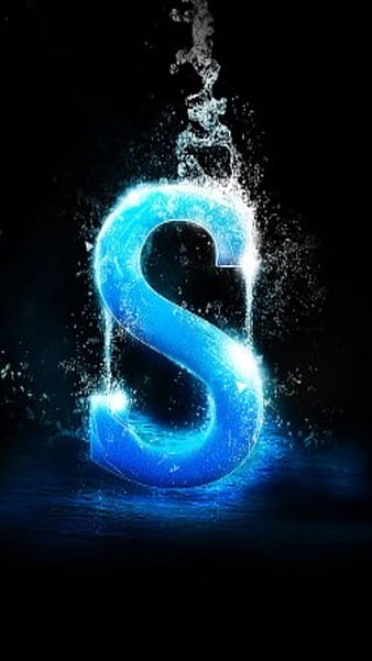 S Letter Ka With Water Drops, s letter ka, water drops, blue, HD phone  wallpaper | Peakpx