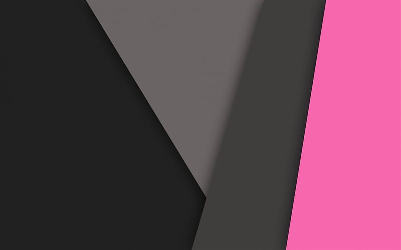 pink line, geometry, dark material, strips, HD wallpaper