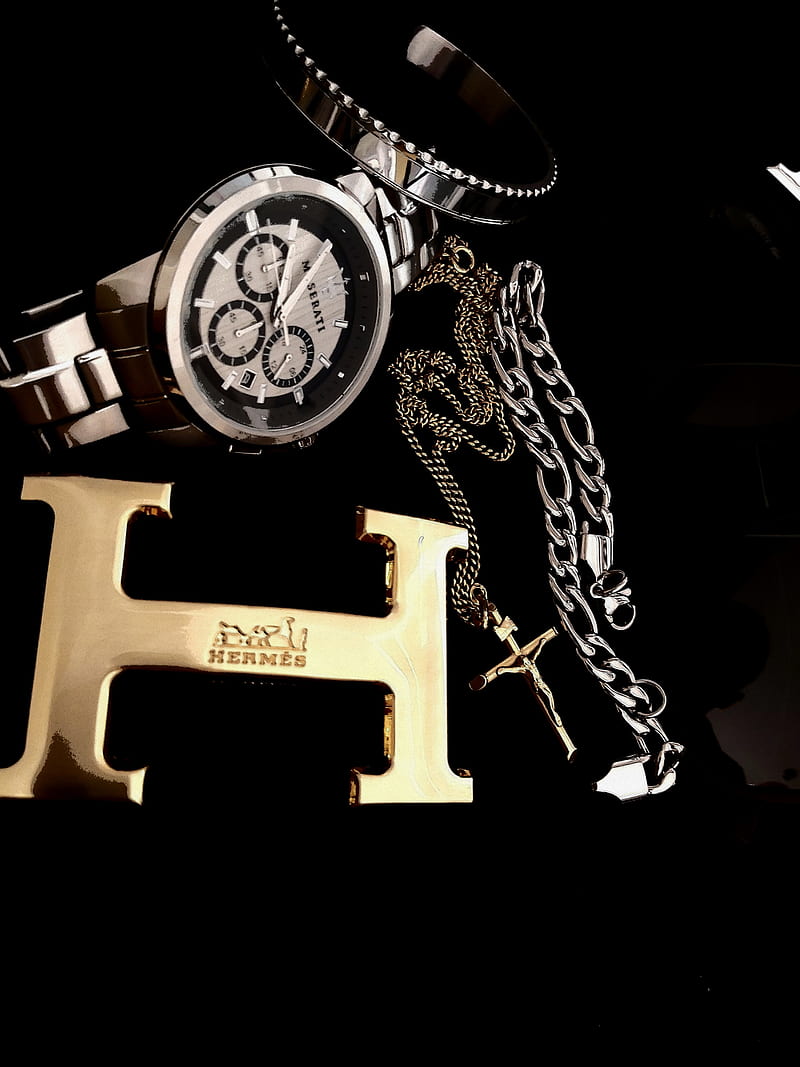 Jewelry , bracelet, cross, gold, hermes, jewelry, luxury, maserati, necklace, silver, watch, HD phone wallpaper