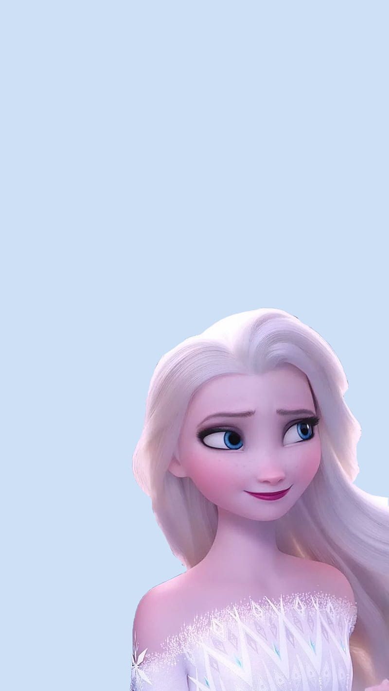 Elsa, blue, frozen, frozen 2, frozen2, princesa, princess, snow, tumblr, white, HD phone wallpaper