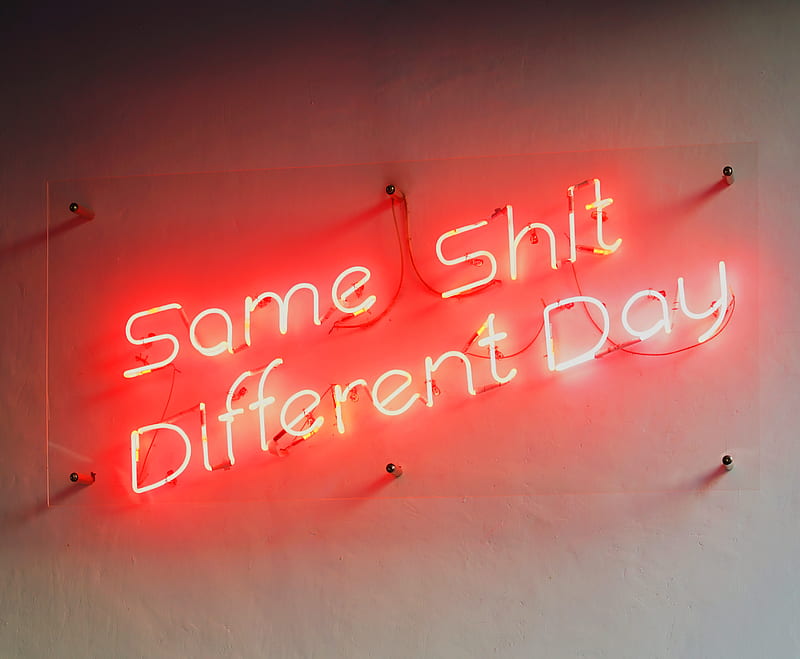 Same Shit Different Day Neon Sign, HD wallpaper