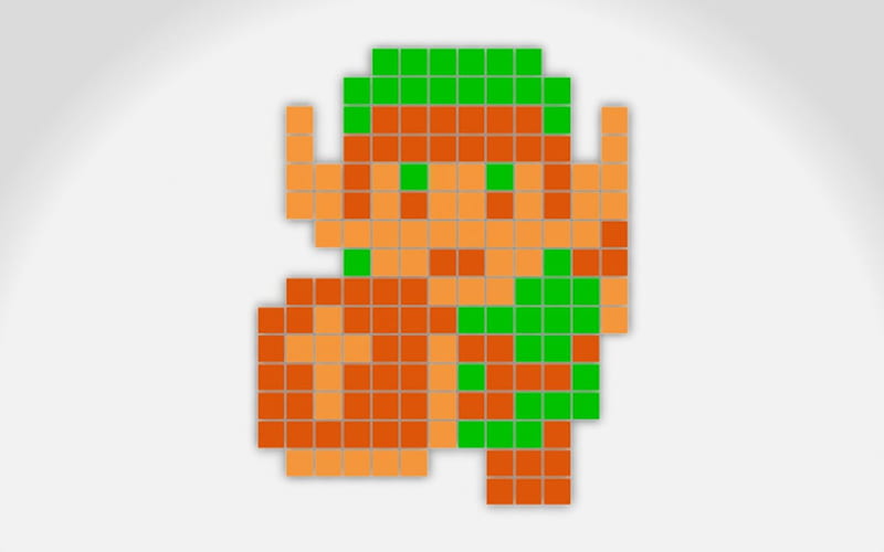 8-bit Link, retro, green, 8bit, link, HD wallpaper