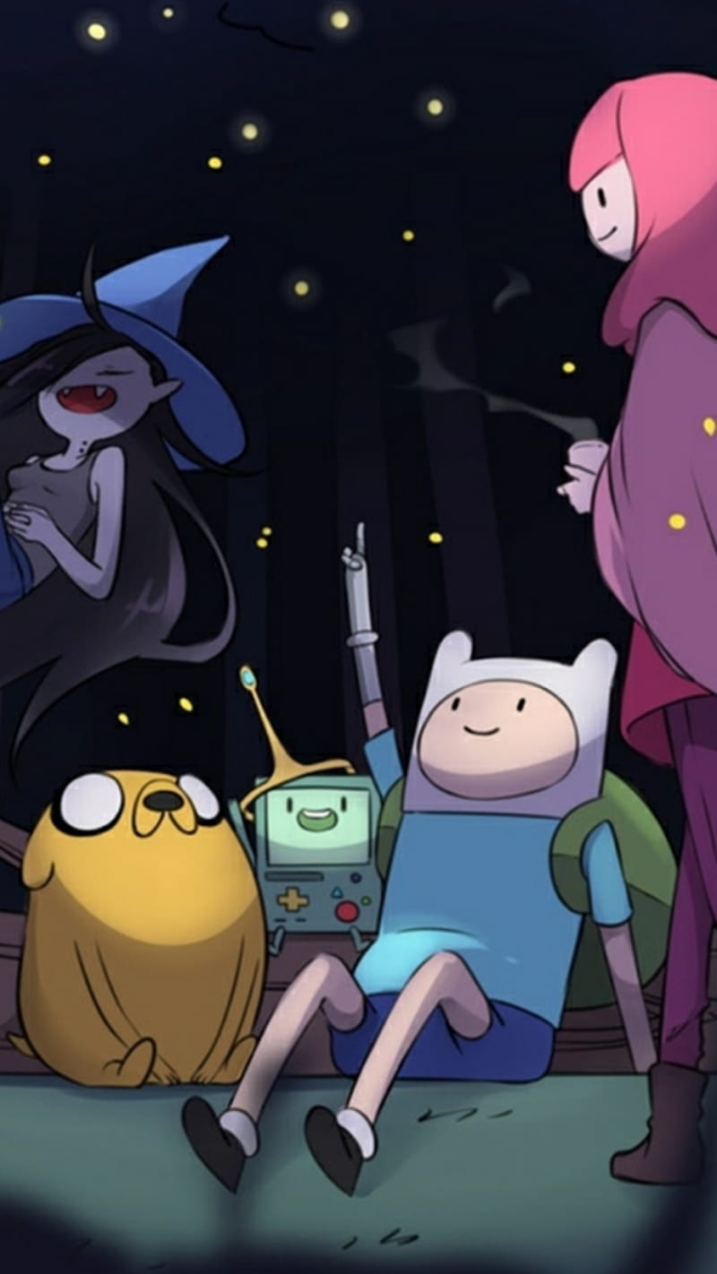 Adventure Time Night, moon, nightmare, HD phone wallpaper