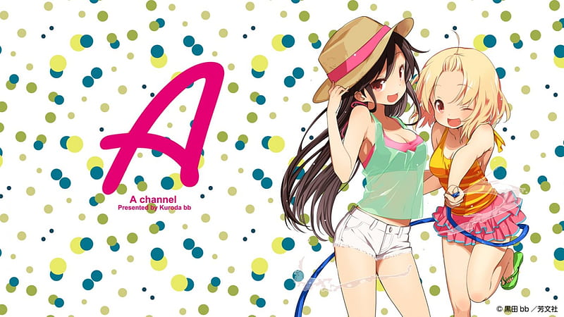 Yuko and Run, Anime Friends, Anime, Yuko Nishi, Friends, Yuko, Nishi, Run Momoki, Anime Girls, Run, Momoki, A Channel, HD wallpaper