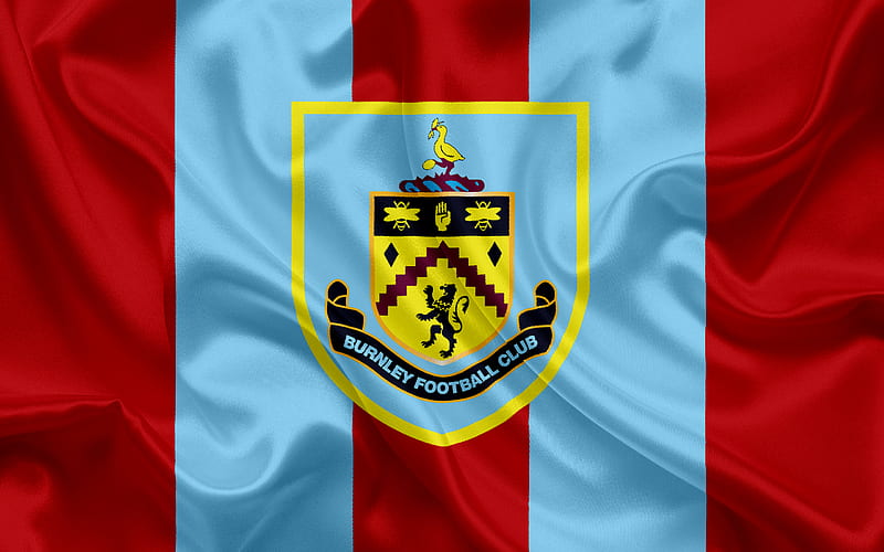 Burnley, Football Club, Premier League, football, United Kingdom, England, Burnley emblem, logo, English football club, HD wallpaper