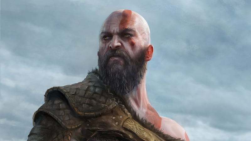 Kratos New Artwork, kratos, games, , artwork, HD wallpaper