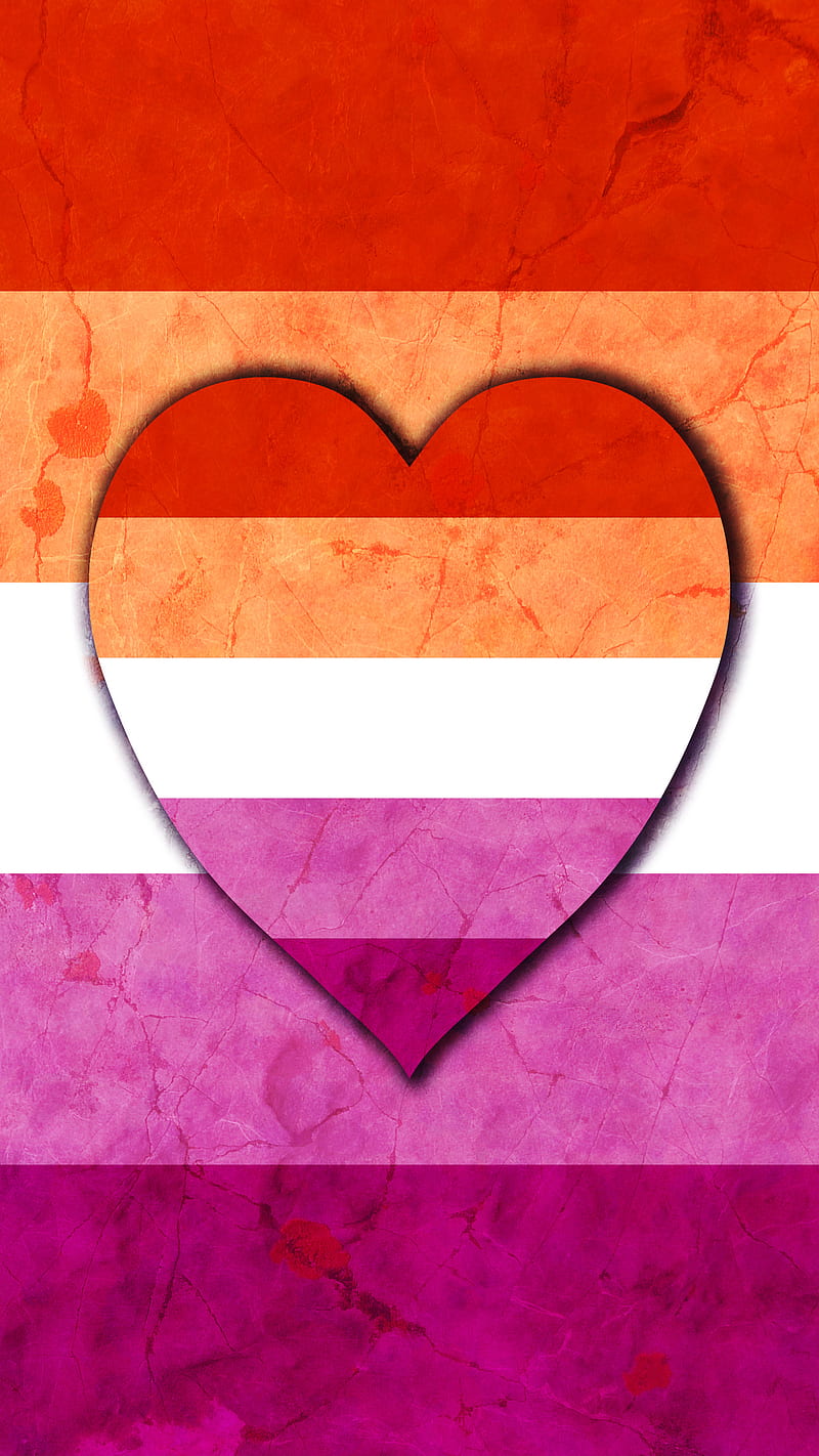 Lesbian Flag - Heart, Adoxalinia, June, activist, color, community, day, diversity, feminine, gay, gender, girl, homosexual, human, lgbt, lgbtq, love, month, orientation, parade, pink, power, pride, proud, red, rights, same, sex, shade, solidarity, strong, together, white, women, HD phone wallpaper