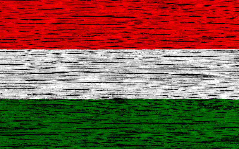 Flag of Hungary Europe, wooden texture, Hungarian flag, national symbols, Hungary flag, art, Hungary, HD wallpaper