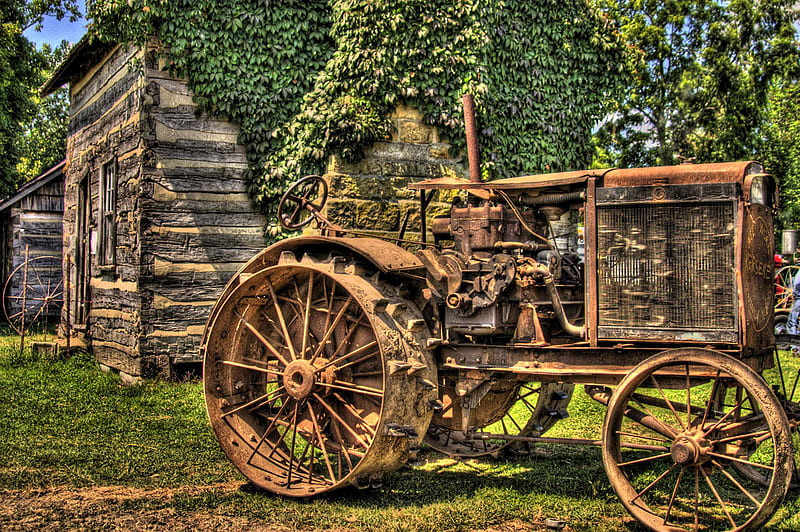 antique tractor wallpaper