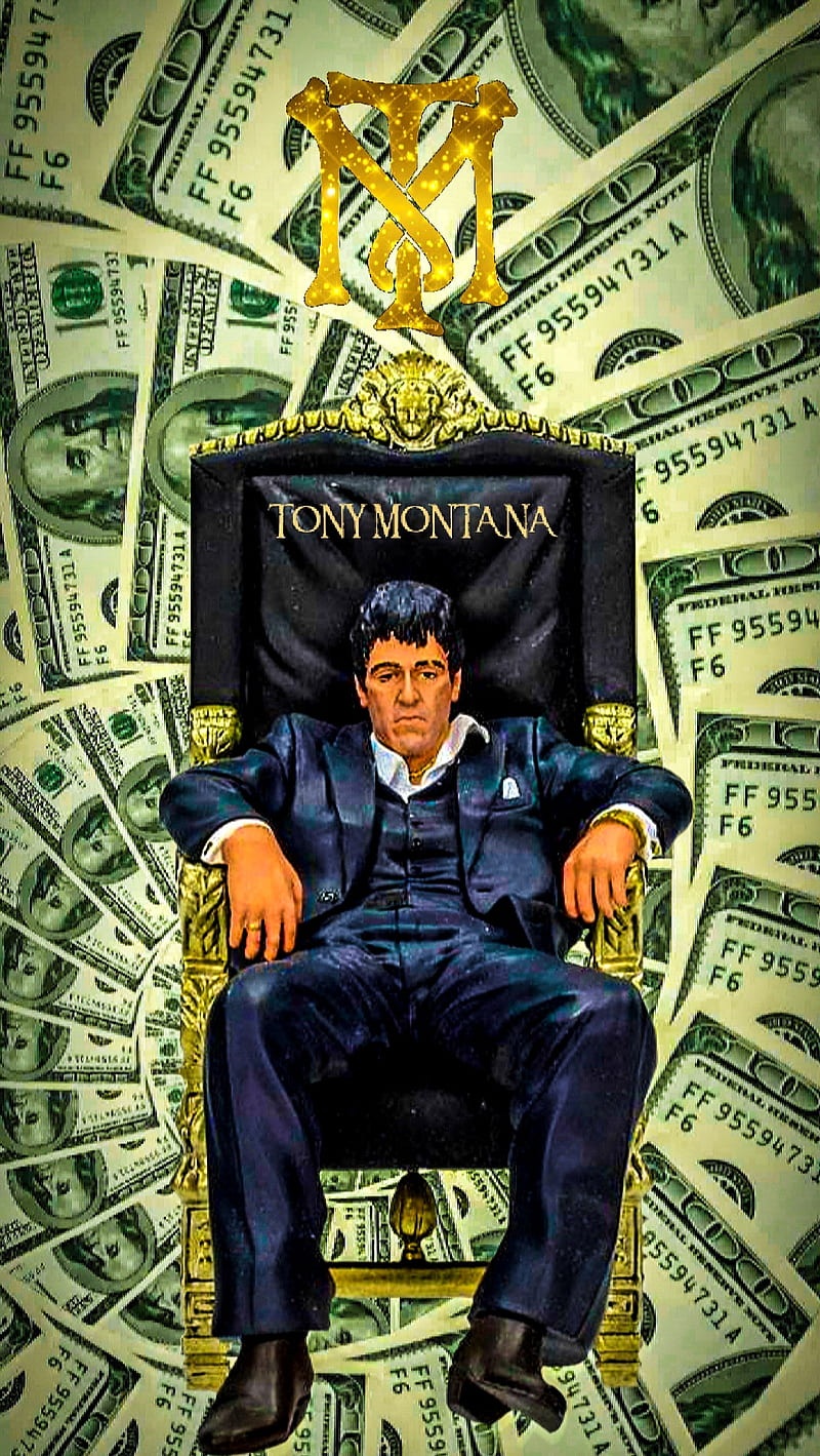 Tony Montana, al pacino, benjamins, logo, scarface, throne, tm, HD phone  wallpaper | Peakpx