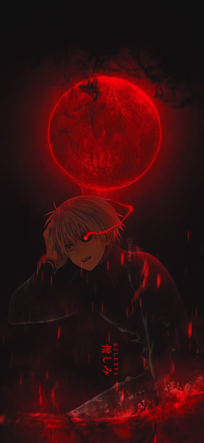 Ken Kaneki Red Eye Eyepatch Tokyo Ghoul 4K Phone iPhone Wallpaper #5680b