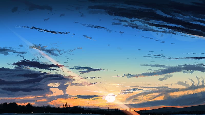 Anime, Sunset, Sky, Cloud, Original, HD wallpaper | Peakpx