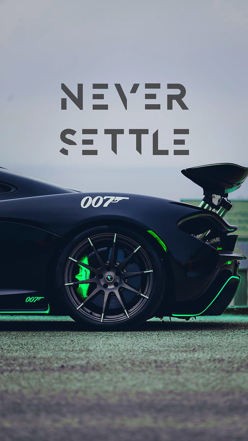 One Plus McLaren 007, carros, car, never, settle, beast, james bond, HD phone wallpaper