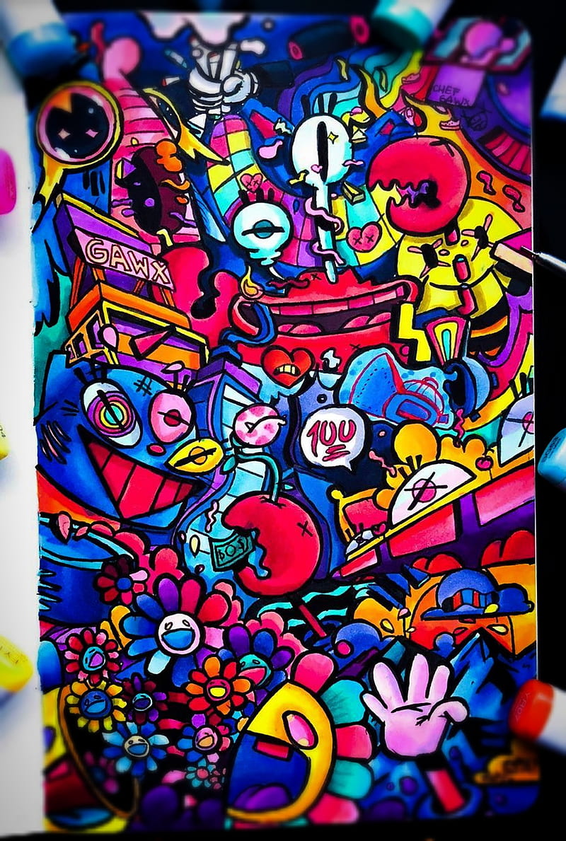 Gawx Art, art, doodle, graffiti, HD phone wallpaper | Peakpx