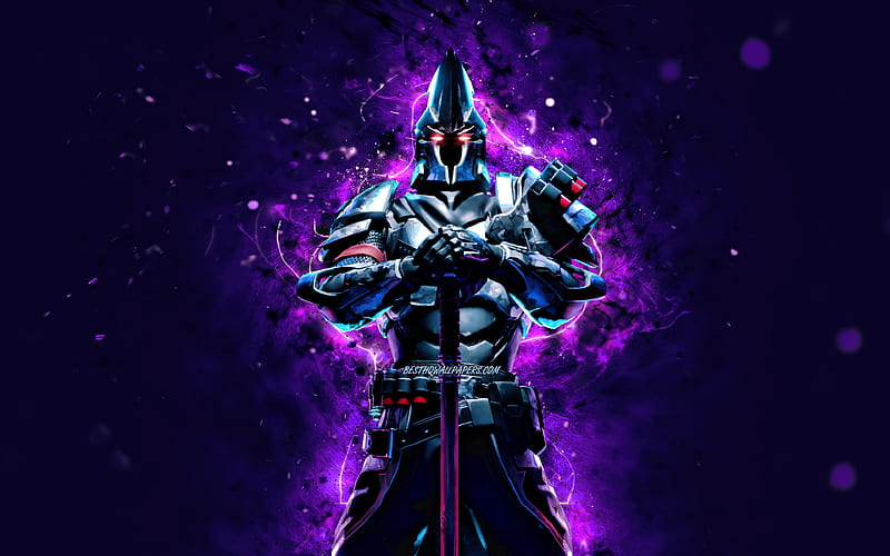 Ultima Knight with axe violet neon lights, 2020 games, Fortnite Battle  Royale, HD wallpaper | Peakpx