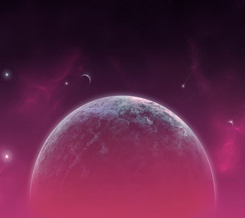 Pink, planets, sky, stars, HD wallpaper | Peakpx