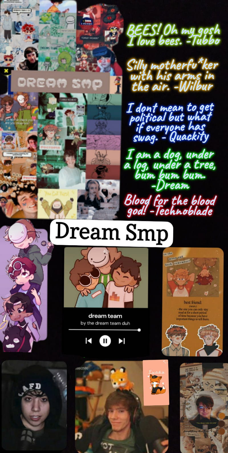 Dream Smp, dream team, fundy, mcyt, minecraft, quackity, wilbur soot, HD phone wallpaper