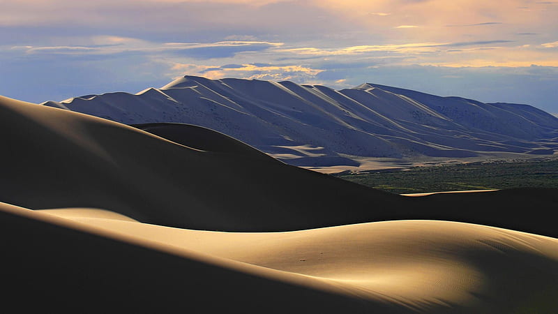 Gobi-Desert-Mongolia, sand, desert, view, nature, clouds, sky, scenery, HD wallpaper