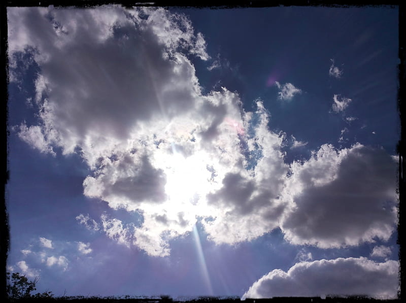 Sunny evening, romania, bucuresti, blue sky, clouds, bucharest, sky, HD wallpaper