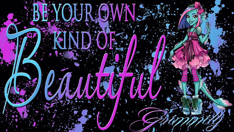 grimmily, beauty, monster high, quote, HD wallpaper