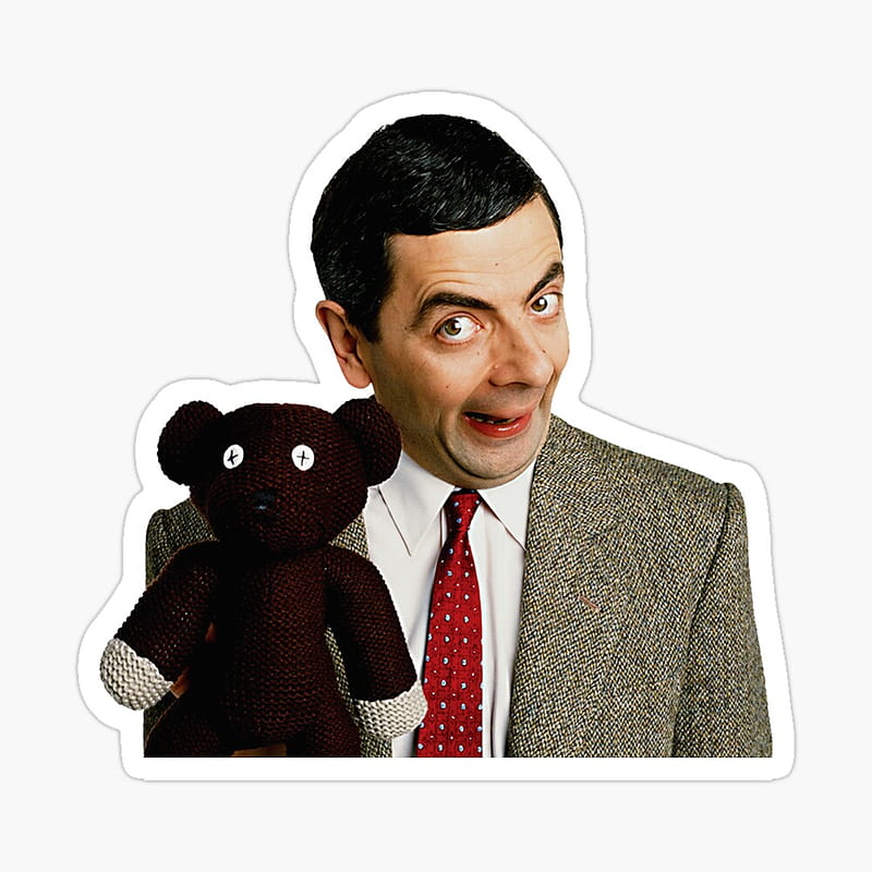 Mr Bean, Funny Mr Bean with Teddy Bear Poster by Stefanbalaz. Redbubble, HD phone wallpaper