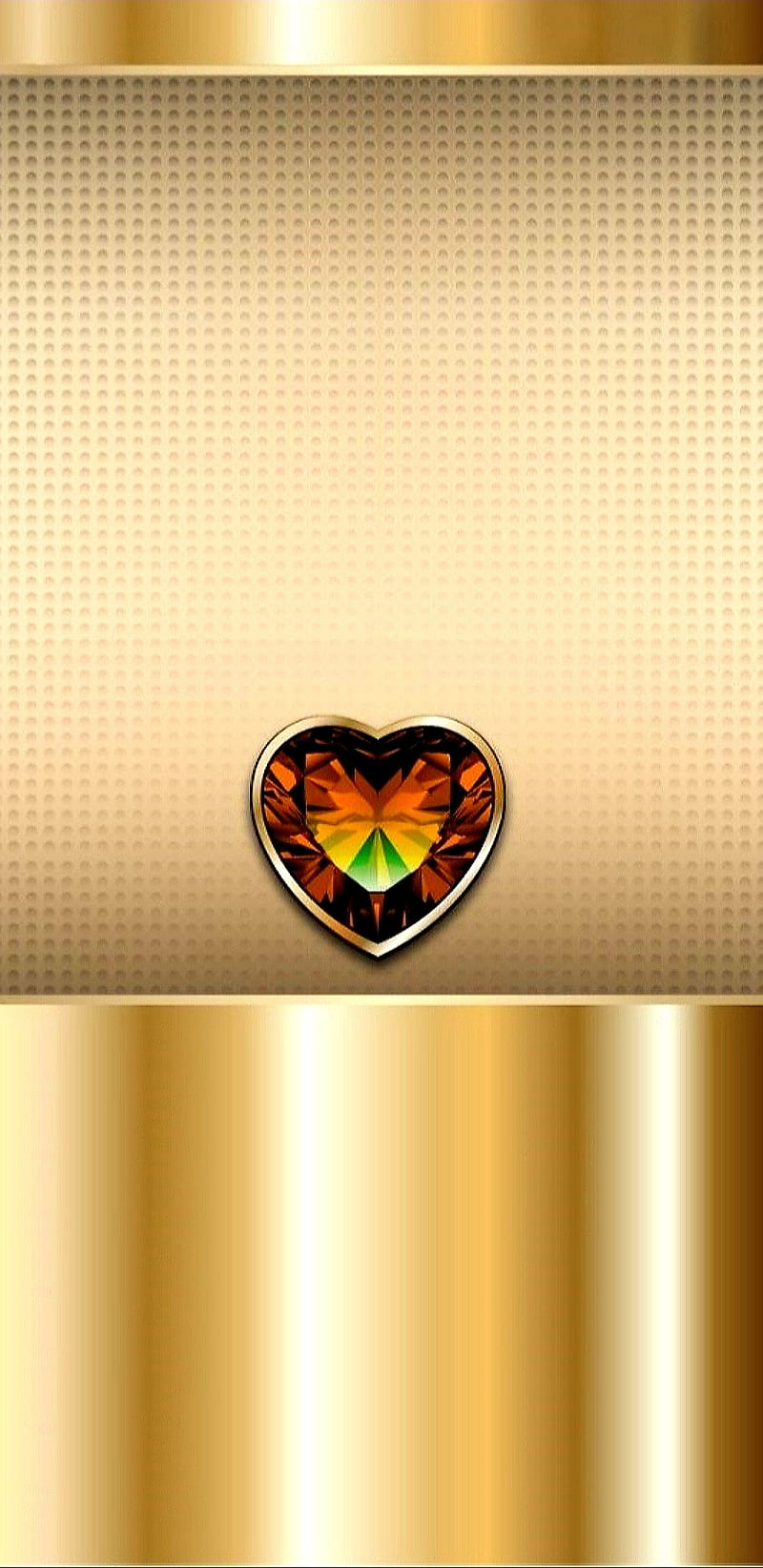 Citrine Heart, bonito, gold, golden, jewel, HD phone wallpaper