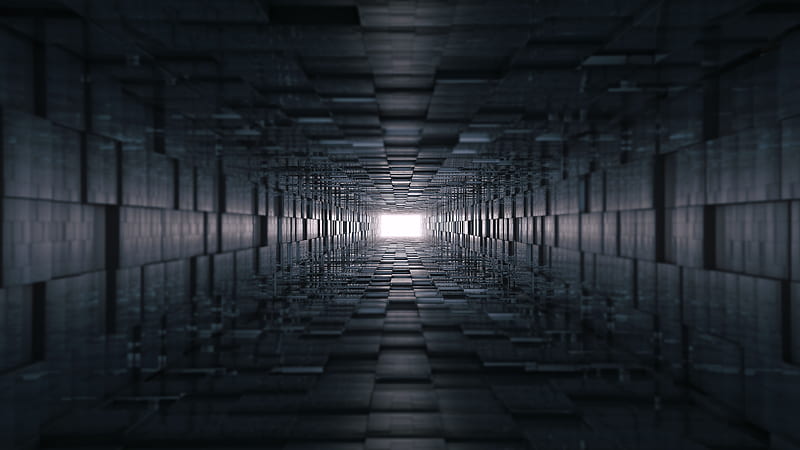 Abstract Dark Geometry, 3D, geometry, abstract, dark, shapes, HD wallpaper