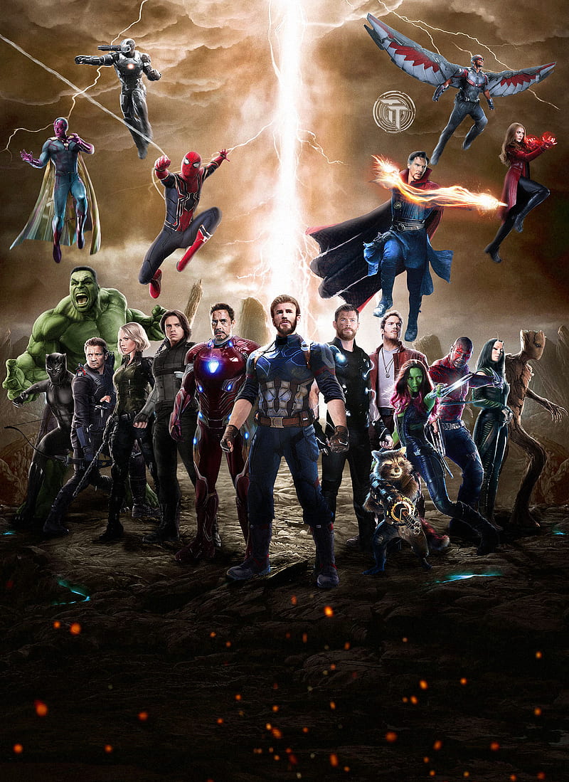 Avengers Infinity, avengers, captain america, hulk, infinity, iron man, marvel, thor, guerra, HD phone wallpaper
