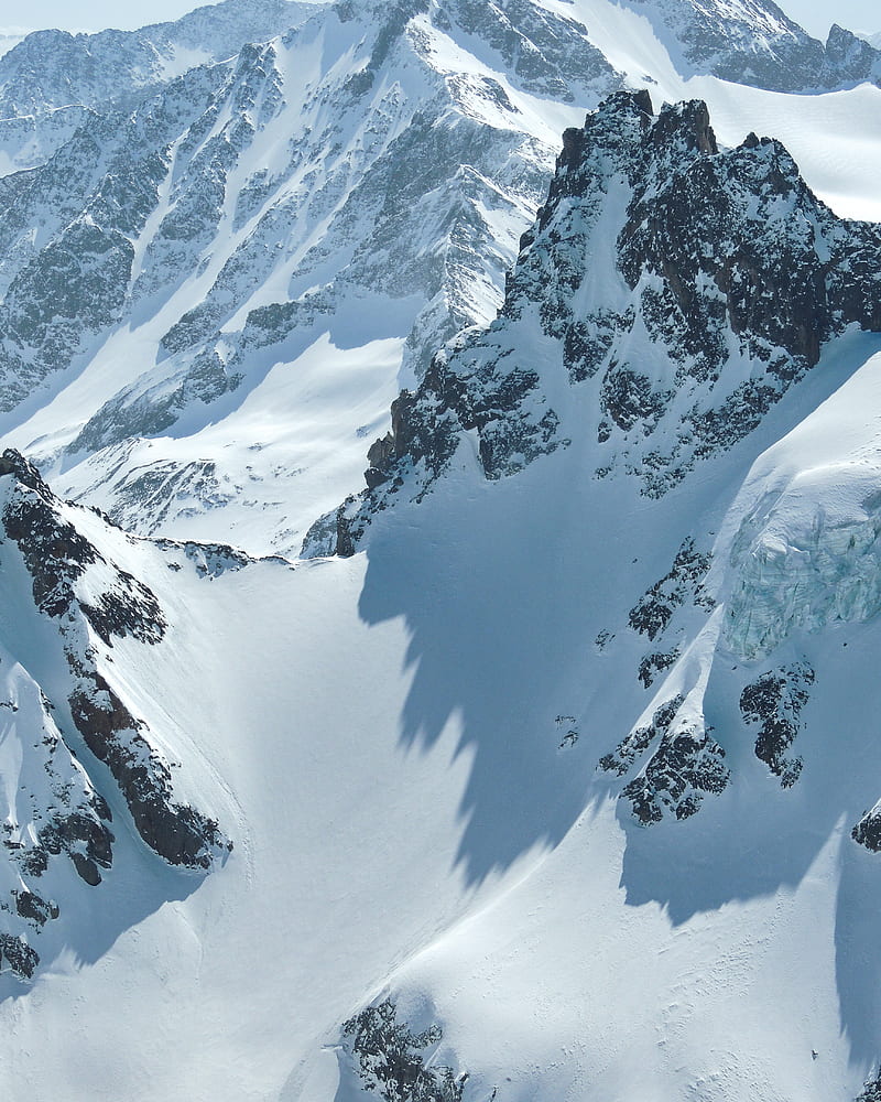 mountain, peaks, snow, snowy, HD phone wallpaper