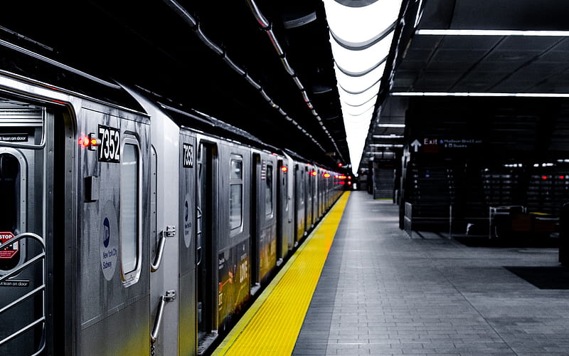New York Subway, subway station, New York City, subway cars, city transport, subway, HD wallpaper
