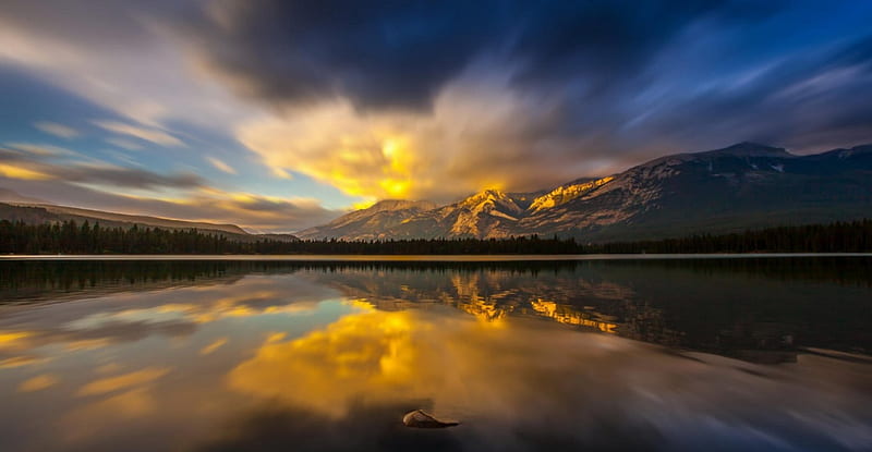 Beautiful landscape *, dark, nature, sunset, sky, lake, HD wallpaper |  Peakpx