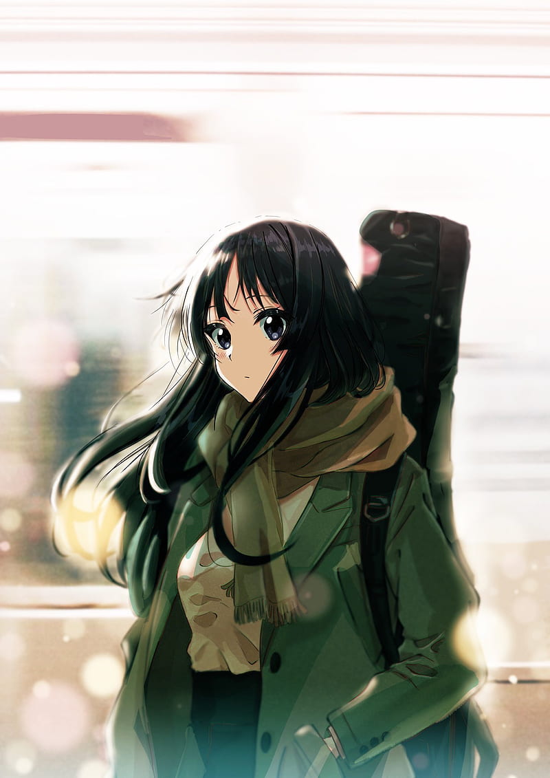 Mio Akiyama - K-ON, akiyama, anime, bass, black hair, cold, cute, k-on,  mio, HD phone wallpaper | Peakpx