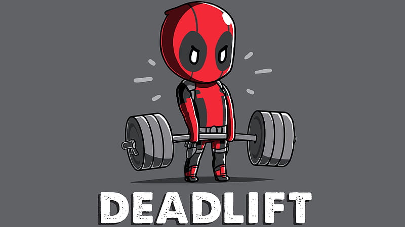 Deadpool Deadlift Funny , deadpool, superheroes, funny, HD wallpaper