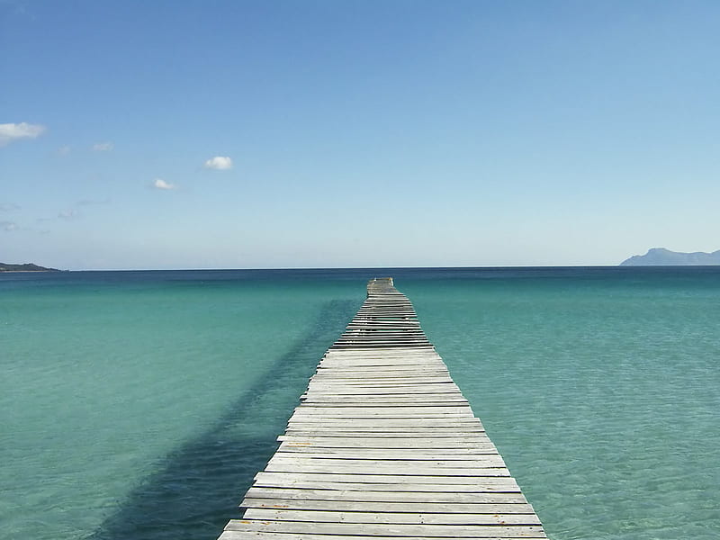 Mallorca, dock, pier, green water, island, HD wallpaper