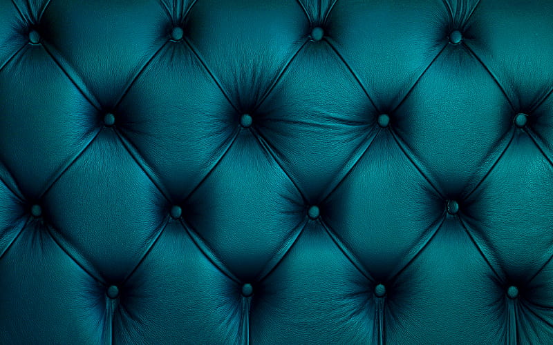 blue leather upholstery macro, blue leather, blue leather background, leather textures, blue backgrounds, upholstery textures, HD wallpaper