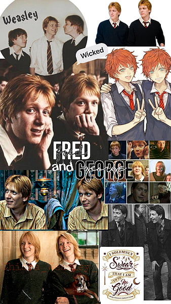 Fred and George Weasley Aesthetic iPhone Wallpaper now available on my