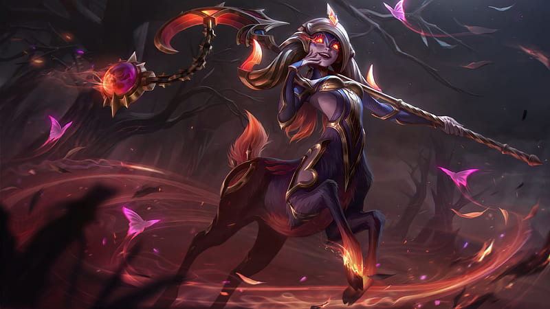 Nightbringer Lilia, game, league of legends, night bringer, HD wallpaper