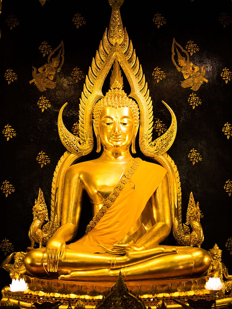 Buddha, Thailand, Buddhism, gold, meditation, HD phone wallpaper