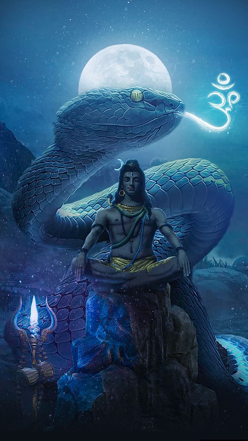 Shiva, Snake Background, mahadev, mahakal, lord, HD phone ...