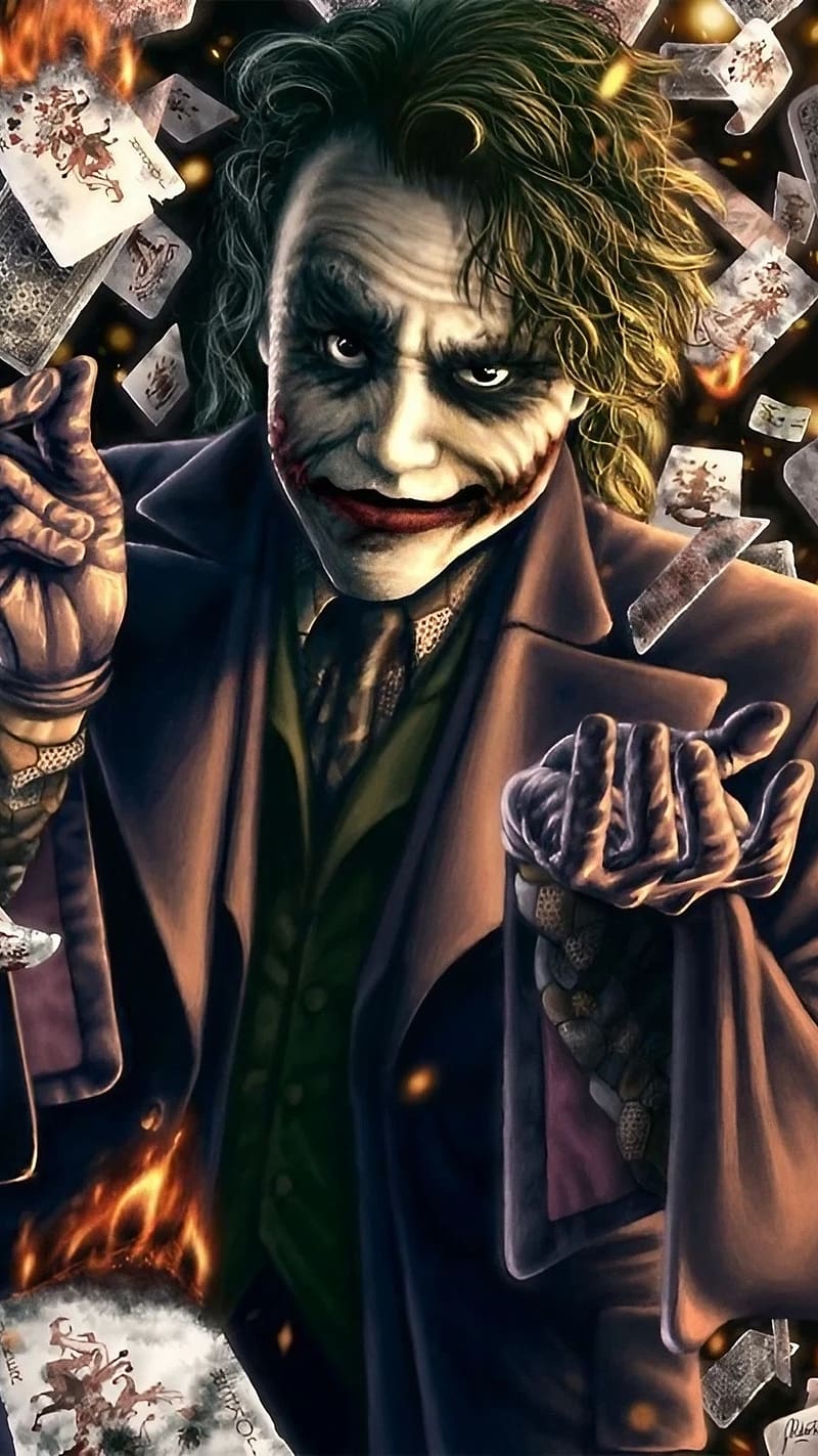 Joker Pics , Cards Background, bad joker, supervillain, HD phone wallpaper