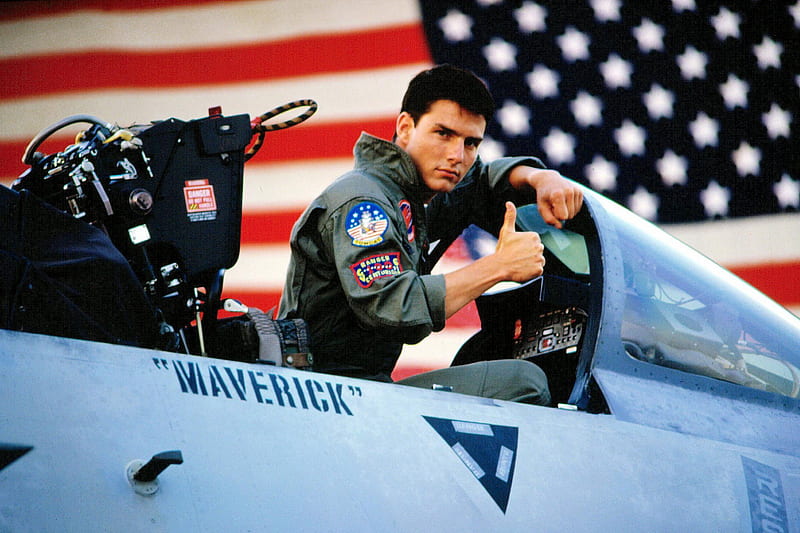 Top Gun (1986), actor, airplane, movie, top gun, man, Tom Cruise, HD wallpaper