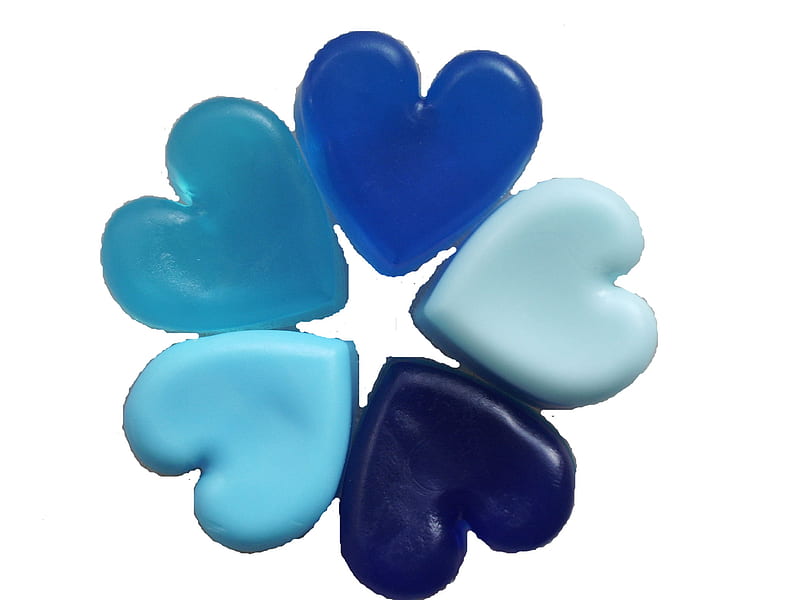 blue heart, soap, blue, love, heart, HD wallpaper